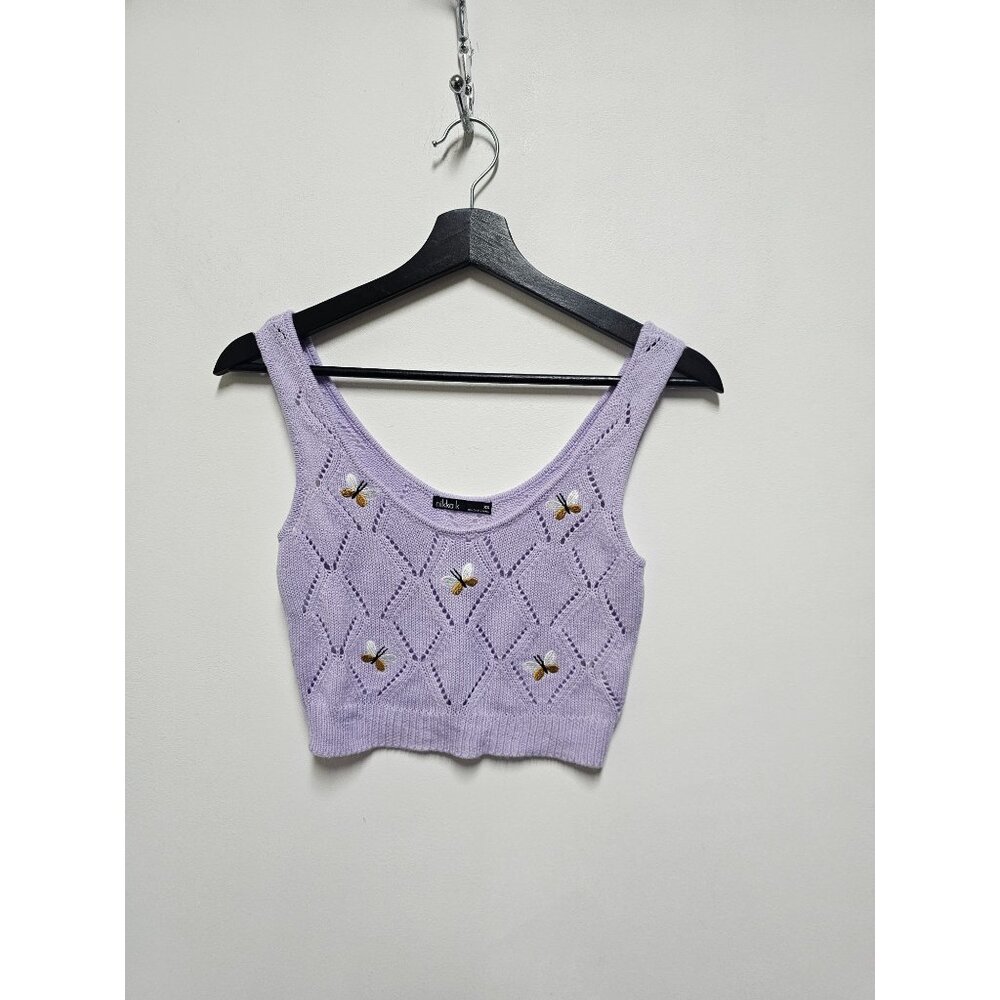 Nikka K knitted Purple Bee shirt XS
